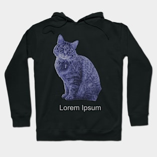 Weirdcore Aesthetic Cat Lorem Ipsum Hoodie